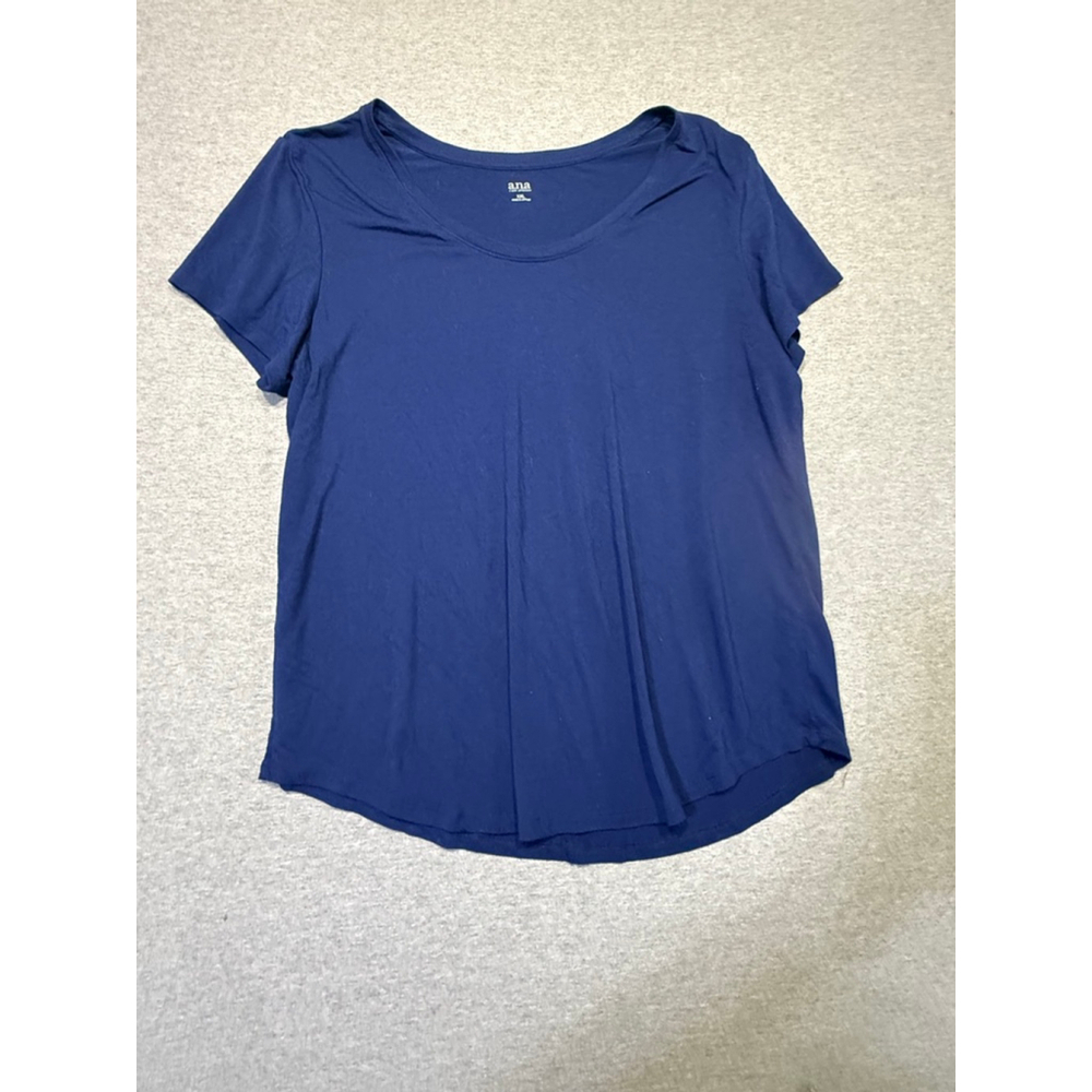 Women's a.n.a Navy Blue Short Sleeve Tee Shirt Plus Size XXL